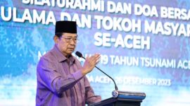 Calon Presiden nomor urut 2, Prabowo Subianto menghadiri acara Silturahmi Tokoh dan Ulama Aceh sekaligus Mengenang 19 Tahun Tsunami Aceh. (Dok. Tim Media Prabowo-Gibran)