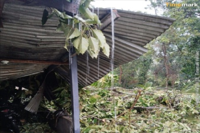 Kerusakan rumah warga akibat cuaca ekstrem di Kabupaten Karo, Sumatra Utara, (Dok. BPBD Kabupaten Karo)